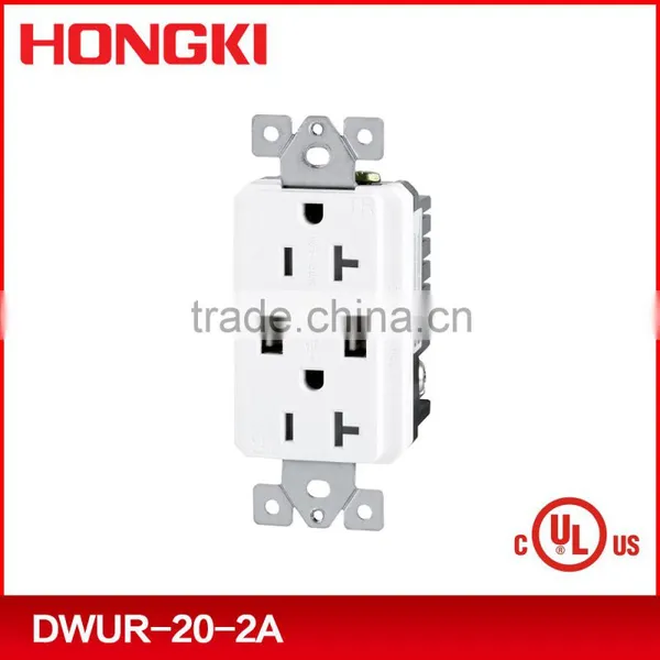 UL CUL Listed 120V 20A 60HZ Usb Plug Wall Socket With USB Charger photo-2