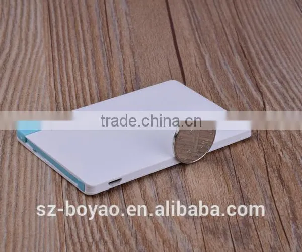 2016 Built-in-cable Card 2600 Mah Power Bank, Super Thin Credit Card Power Bnak photo-3