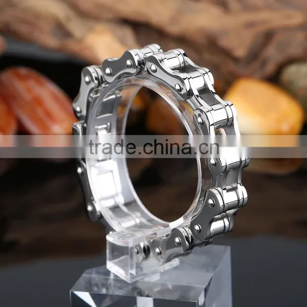 Fashion Chain Bracelet Hot Sale For Woman Supplier High Quality Stainless Steel Bicycle Chain Bracelet photo-2