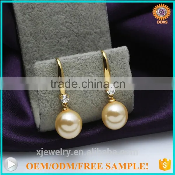 Top Quality Hot Selling South Sea Shell Pearl Hoop Earrings photo-3