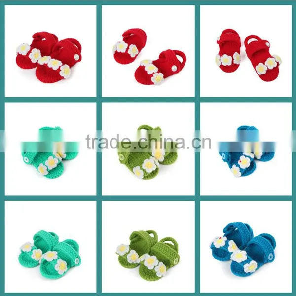New Design Shoes Crochet Baby Girls Shoes Fancy Crochet Shoes photo-2