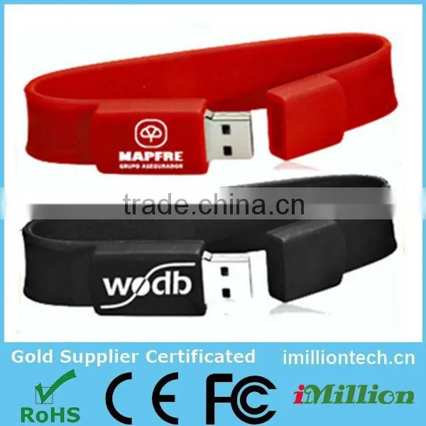 Shenzhen Express Snap Silicone Usb Bracelet / Wristband Usb Pendrive / Colorful Wristband Usb1gb 2gb 4gb 8gb 16gb photo-2
