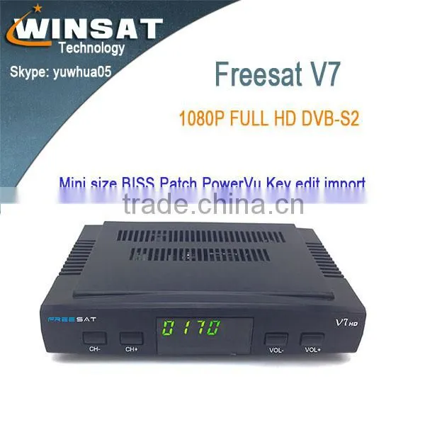 2015 New Compatibly Full hd 1080p DVB-S2 Set Top Box Freesat V7 Porn Decoder for Encrypted Channels for Biss Key
