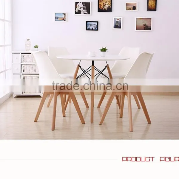 MDF Dining Table With Metal Frame & Beech Wood Legs photo-5