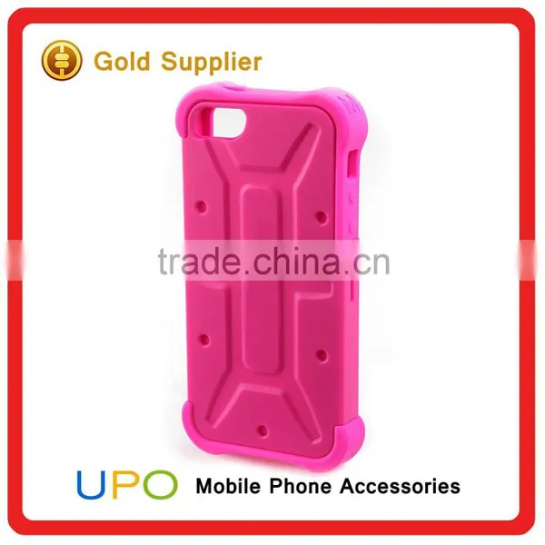 [UPO] Classical Shockproof Hybrid Combo Rose Red Silicone Back Cover Case for IPhone 5 photo-2