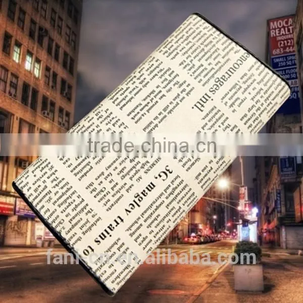 Unique Magazine Printed Design Ladies Party Clutch Leather Purse With Elegance Appearance photo-2