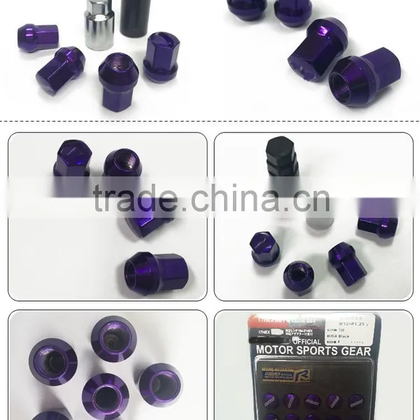 35MM Length M12x1.5 or M12x1.25 Racing Steel Anti Theft Wheel Lug Nuts photo-2