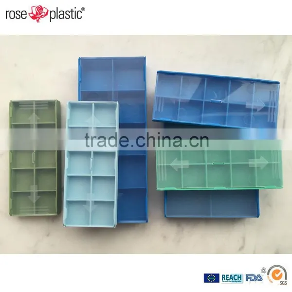 Plastic Transparent or Colored Carbide Inserts Packaging Box With Quick Press Closure of Lid Insert Box IB