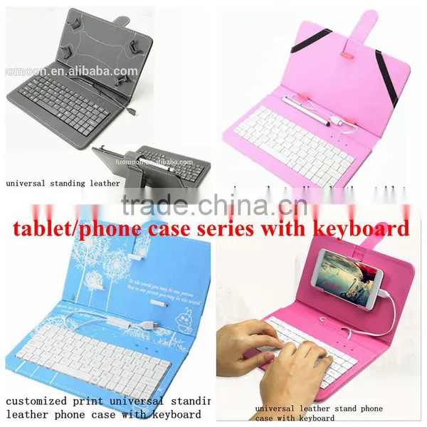 Hot Seller Lower Price Universal pu Leather Mobile Phone Flip Case Cover With Keyboard photo-6