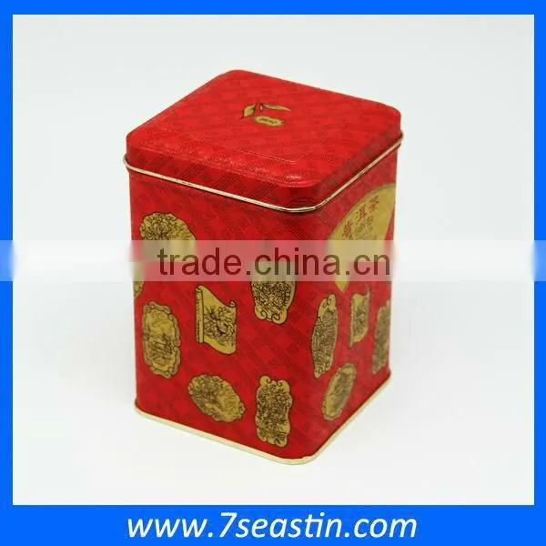Small Tea Tin Box Wholesale With Square Shape