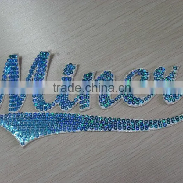 Sequin Embroidery Letter Applique photo-6