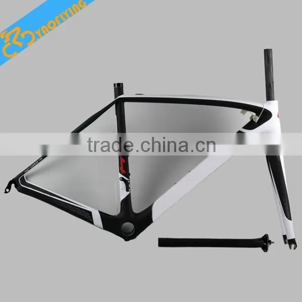 2015 Chinese Popular Style Black Color Carbon Fiber Road Bike Frame for Sale Including Fork Seatpost Headsets Clamp BB30/BSA photo-2