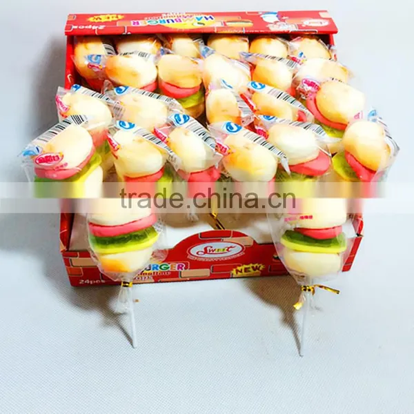 Hamburger Marshmallow Lollipop / Gummy Burger Marshmallow Lollipop Candy photo-3