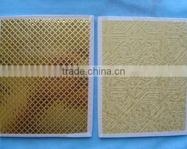 Gypsum ceiling tiles in ceiling tiles