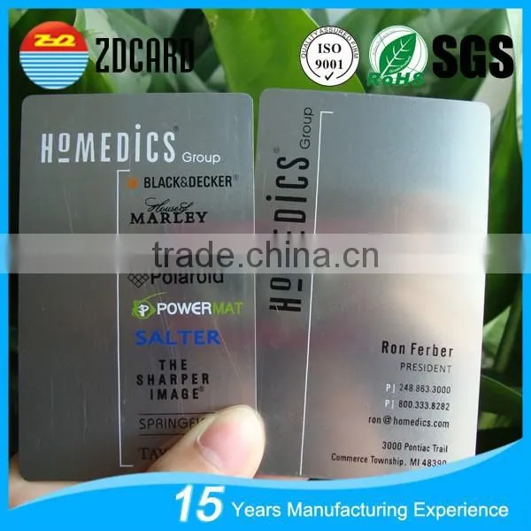 Custom CMYK Offset Printing Aluminum Metal Business Card photo-4