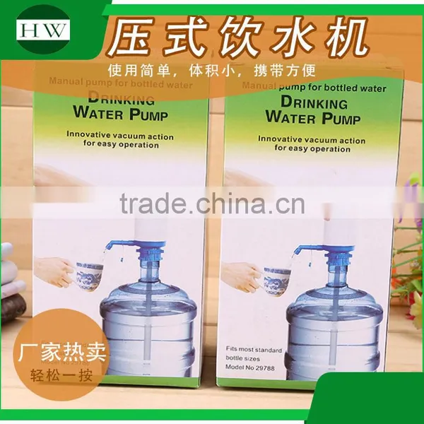 Manual Hand Press Pump Gallon Drink Water Bottle