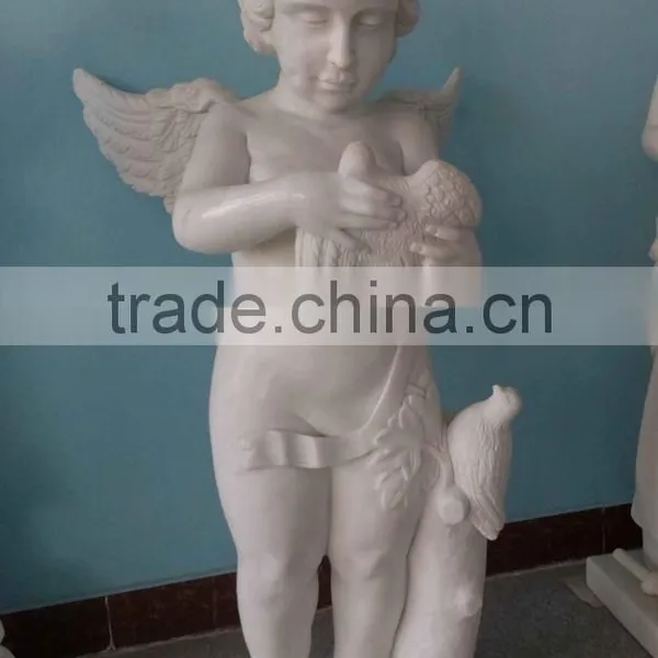 Western Style Stone Carvings And Sculptures Marble Beautiful Angel Figure Statue photo-2