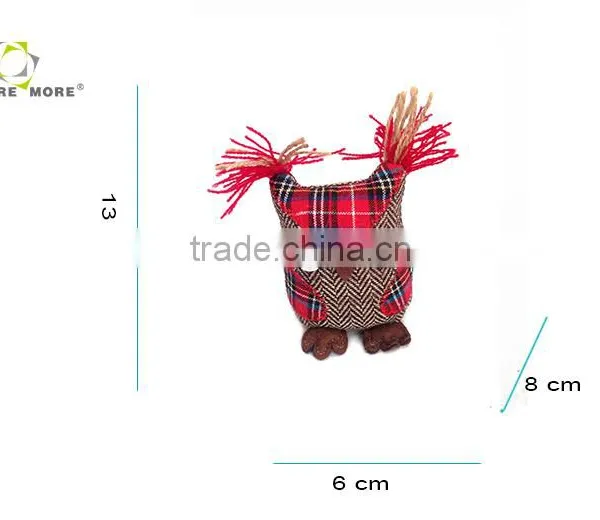 Store More Decorative Owl Woolen and Plaid Door Stopper - S Size photo-2