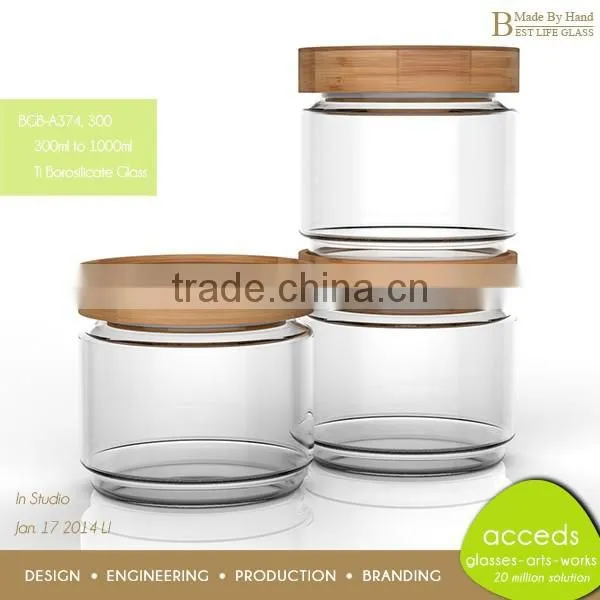 Heat Resisitant OEM/ODM Handblown Novelty Borosilicate Glass Canister photo-6