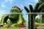 SJ010808 High Quality Evergreen Artificial Cartoon Topiary Animal Grass Animal Sculpture photo-2