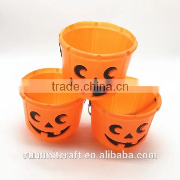 Plastic Halloween Pumpkin Props Led Light up Halloween Buckets photo-4