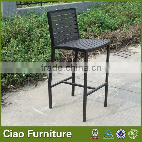 Polyester Wood Outdoor Pub Bar Chair High Chair photo-5