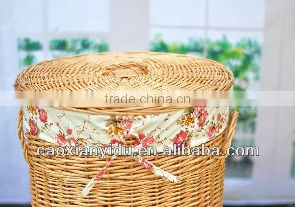 Household Furniture Zakka Storge Basket Wicker Waste Bin Country Style photo-2