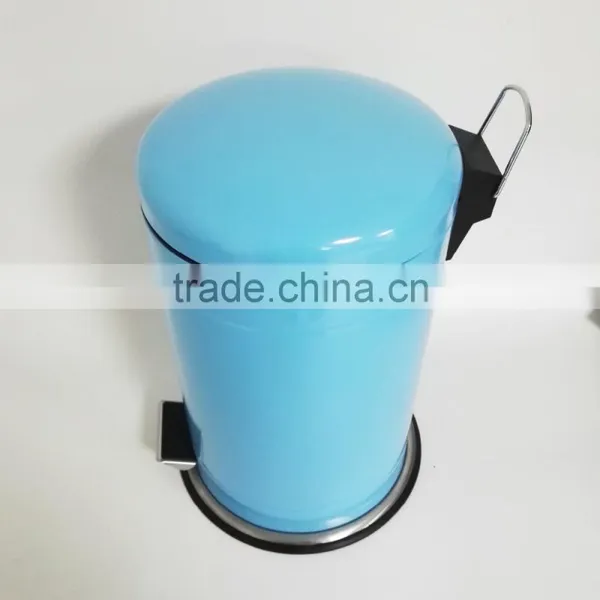 Powder Coated Dustbin 12L Stainless Steel Foot Pedal Trash Can Kitchen Waste Bin photo-3