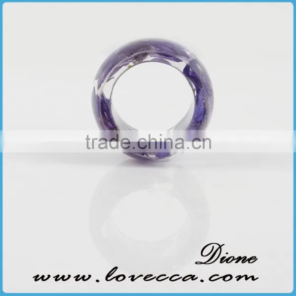 Blue Resin Ring Jewelry Lovely Flowers Resin Ring Women photo-2
