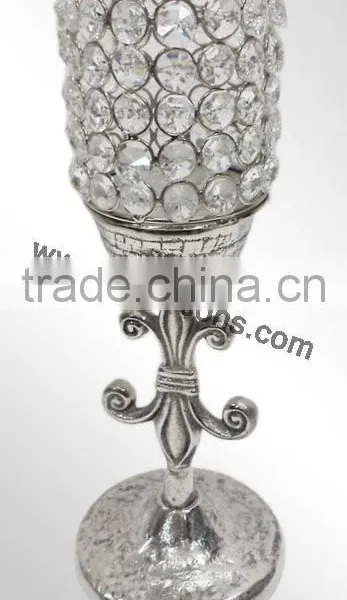 Crystal Candle Holder With Metal Stand for Wedding Decor photo-6