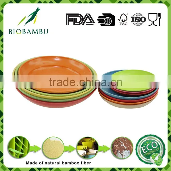 OEM Available Diswasher Safe Green Lifestyle Bamboo Fiber Serving Tray photo-2