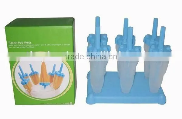 6pcs FDA LFGB Plastic Ice Cream Mould,ice Popsicle Maker,ice Mould photo-2