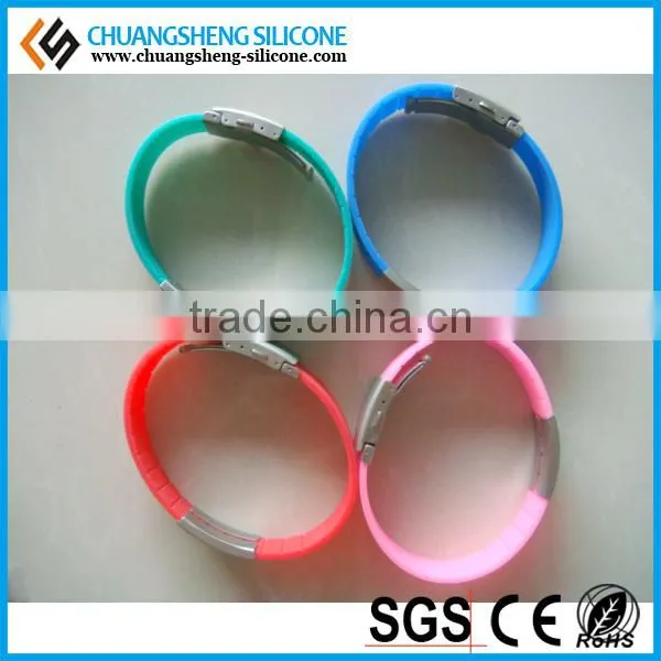 Silicone With Metal Piece ID Bangle photo-4