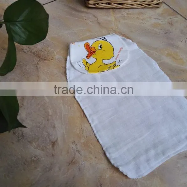 100% Cotton Muslin Cartoon Baby Sweat Towel Baby Sweat Absorb Towel