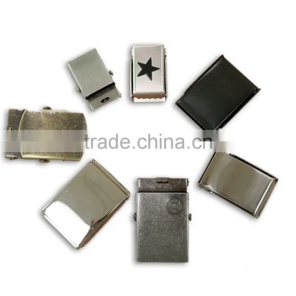 Hot Sale 1-1/2" Metal Stamping Steel Military Buckle for Belt Garment, Antique Nickel Plate With Tip photo-6