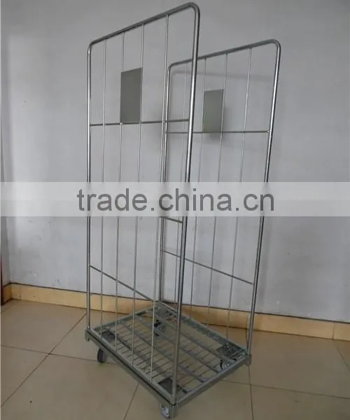 2016 New Products of High Quality Supermarket Foldable Heavy Duty Metal Mesh Roll Container photo-2