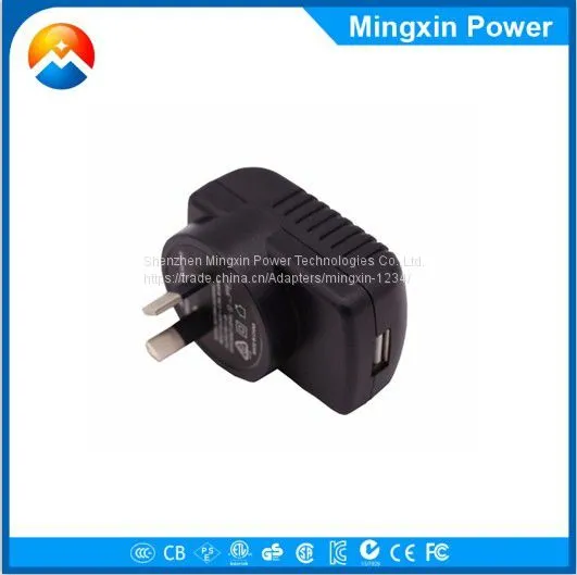 5V USB Power Adapter AU Plug 500ma ,2500mA With Australian Certificate SAA/C-Tick/RCM Approval For Tablets PC, Andriod D