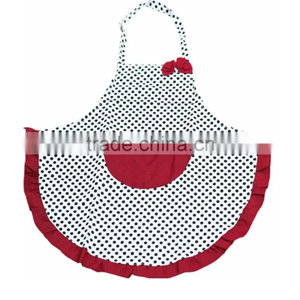New Cute BowKnot Kitchen Restaurant Cooking Aprons With Pocket for Women photo-3