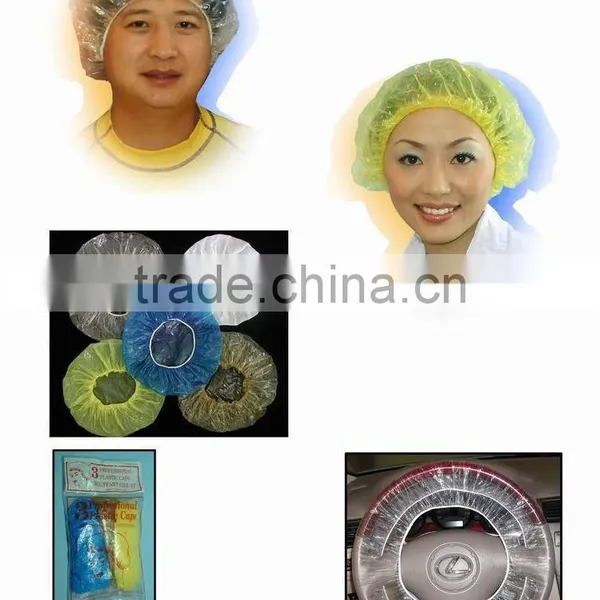 PE Shower Cap and PE Double Band Style Steering Wheel Cover