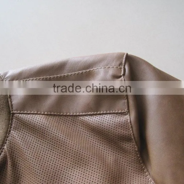 Men's Pu Slim FIT Rib Jackets photo-3