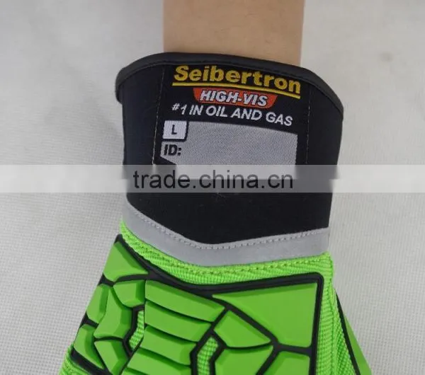 CE 4543 Anti Cut Slash Proof Impact Safety Gloves, Oil and Gas Safety Cut Resistant Rubber Gloves photo-4