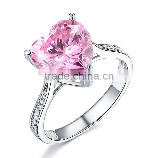 China New Arrival Brass/sterling Silver Beautiful cz Diamond Jewelry Engagement Ring photo-4