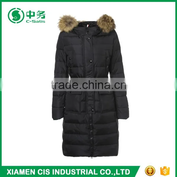 Latest Fashion Winter Korean Style White Lady Goose Down Long Coat photo-2