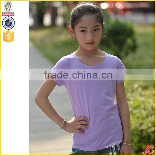 China Manufacturers Pure Color High Quality Fancy Kids T-shirt photo-4