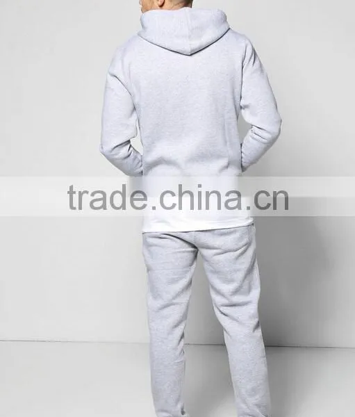 Cheap Wholesale Plain Tracksuit 100% Polyester Hoodie Tracksuit for Men photo-2