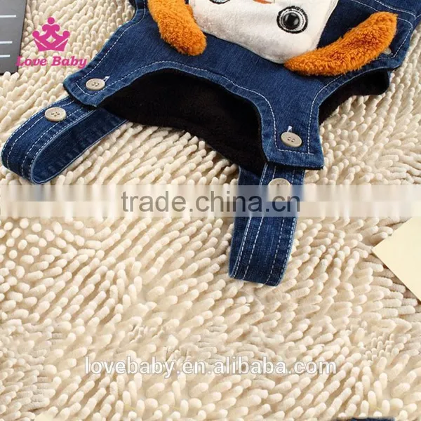 Children Sling Denim Trousers Cartoon Vest Baby Pants Fit 1-2-3T Baby Unisex photo-5