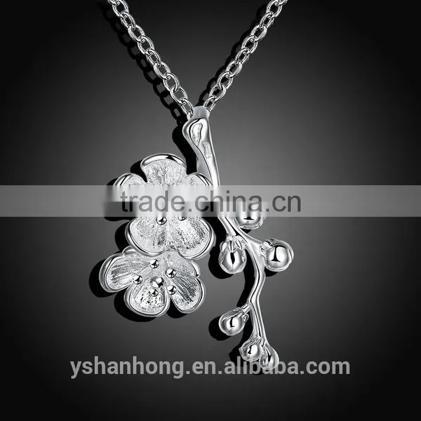 Fashion Plum 925 Silver Pendant Necklace photo-2