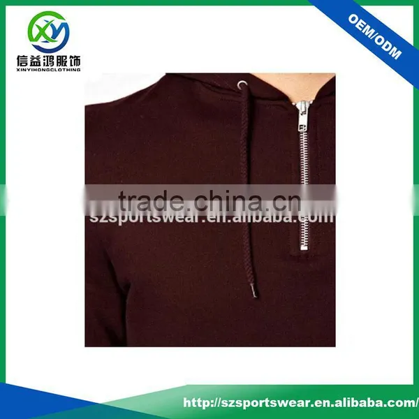 2017 Latest Design Hoodies,kangaroo Pocket Sweatshirts,dark Red Hoody photo-2