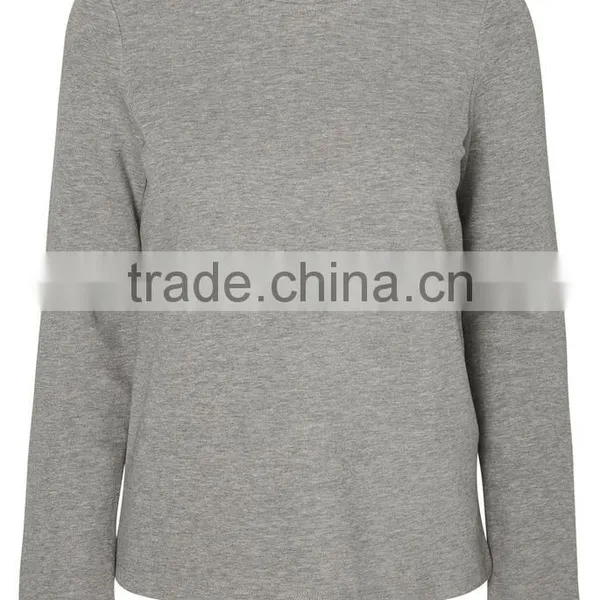 Wholesale 100% Cotton Sweatshirt Lightweight Cotton Sweatshirts Blank Backless Women Sweatshirt photo-3