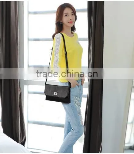 PU Leather Polyester Solid 82694 Girls Shoulder Long Strip Bag photo-4
